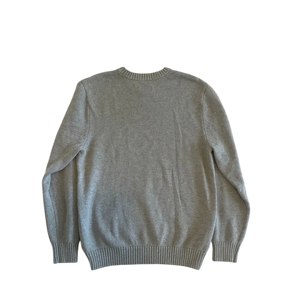 Vintage Gray 100% Cotton Crewneck Knit Sweater Size M by St Johns Bay